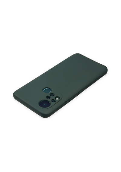 Newface İnfinix Hot 11s Kılıf Nano İçi Kadife Silikon - Semeglbl - 40 Koyu Yeşil