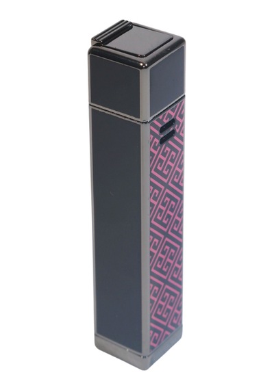 Parmida Tek Torch Pürmüz Gunmetal-kırmızı Desenli Metal Puro Çakmağı - Tr9222