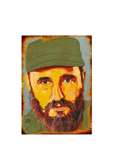 Bedeko Fidel Castro Art Mdf Poster 50 Cm X 70 Cm