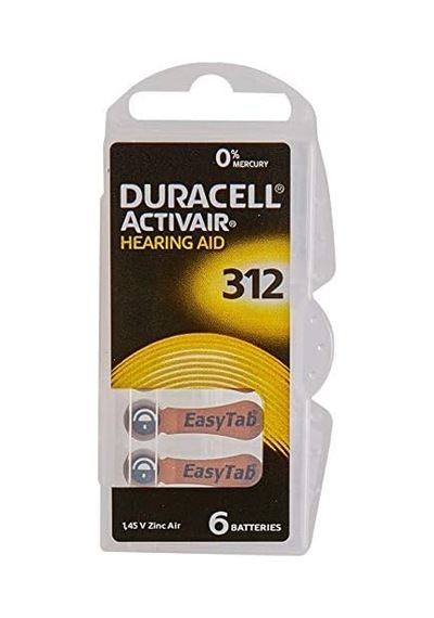 Easytab Da 312 - Pil Tipi 312 Olan Tüm İşitme Cihazları İçin, 10 X 6 Adet