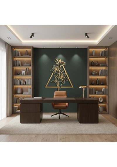 Modern Çiçek Metal Duvar Tablosu