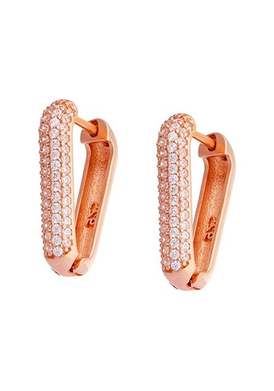 Tesbihane Starlight Diamond Zirkon Taşlı "V" Tasarım Rose Renk 925 Ayar Güm