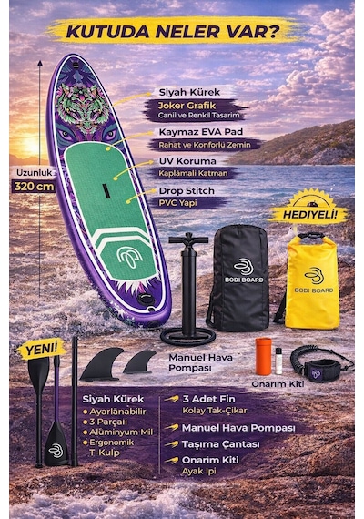Paddle Board Sup Bodi Neo Şişme Stand 350x84x15cm Full Set