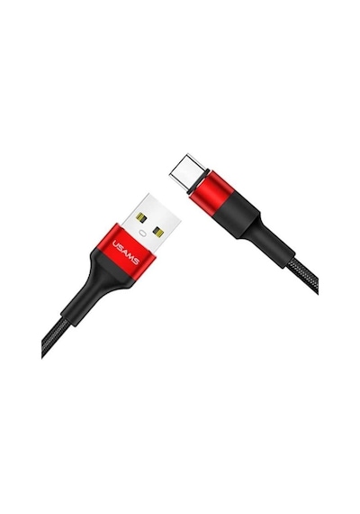 Usams 120cm 2.0a Usb To Type-c Örgü Kaplama Şarj Ve Data Kablosu