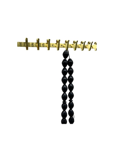 Yerli Üretim Metal Malzeme Sarı Renk Bir Metre Tesbih&takı Sergileme Askısı Çok Renkli