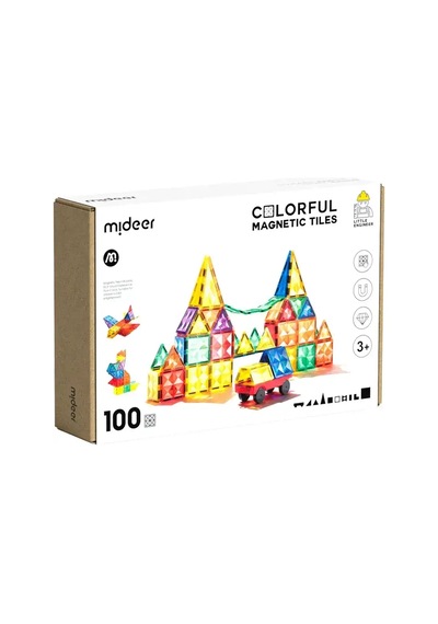 Mideer Renkli Magnetic Tiles 100 Parça Ct1211