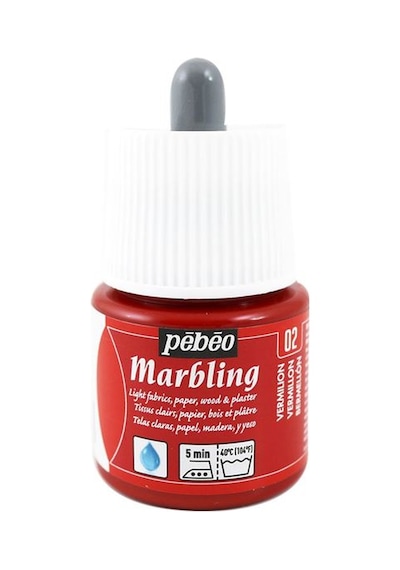 Pebeo Marbling Ebru Boyası Vermilion 45 Ml Şişe 130-02