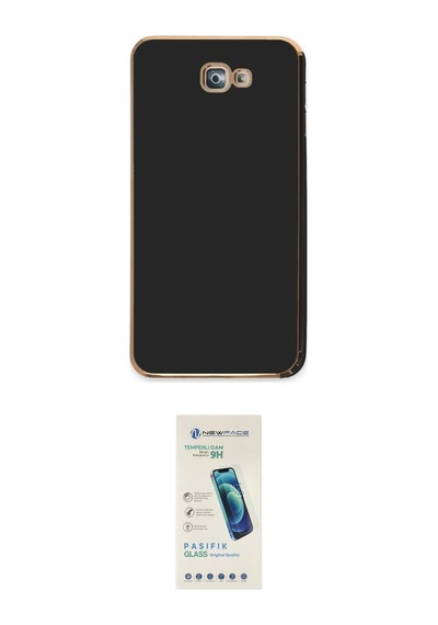 Cep Samsung Uyumlu Galaxy J7 Prime Kılıf Yankı Serisi İkili Koruma Seti Najmaddin Pembe