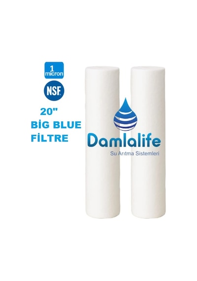 Big Blue 20'' Jumbo Boy 1 Micron Sediment Elyaf Spun Filtre