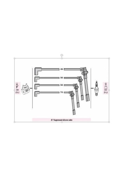 Autoline Aho98261 Buji Kablosu Accord 90 2.0 2.2 16v Vtec Aho612
