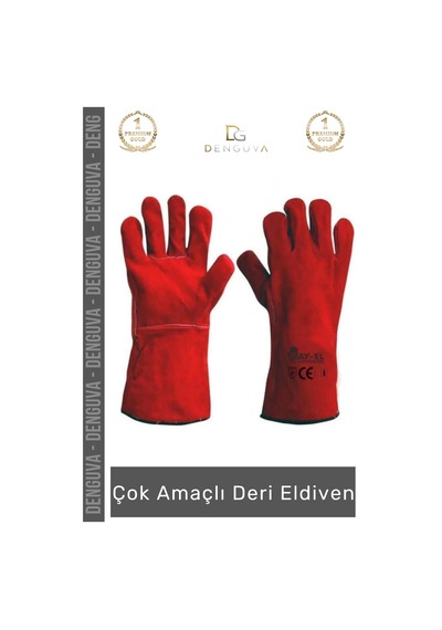 Yanmazeldiven Isıya Dayanıklı Yanmaz A Kalite Lamineli Su Geçirmez Pütürlü Konforlu Çok Amaçlı Deri