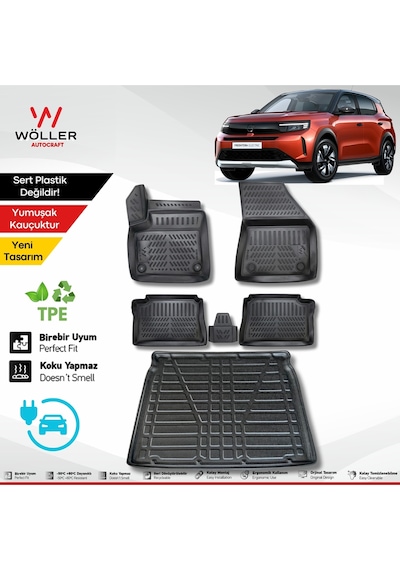 Opel Frontera Paspas Bagaj Havuzu Set Elektrikli 2025 Sonrası Uyumlu 3d Ultraflex Set