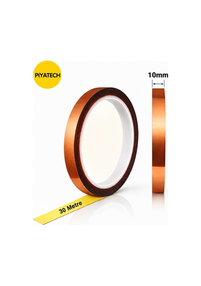 Kapton Yanmaz Bant Yüksek Isıya Dayanıklı Isı Bandı 10 Mm X 30 Metre