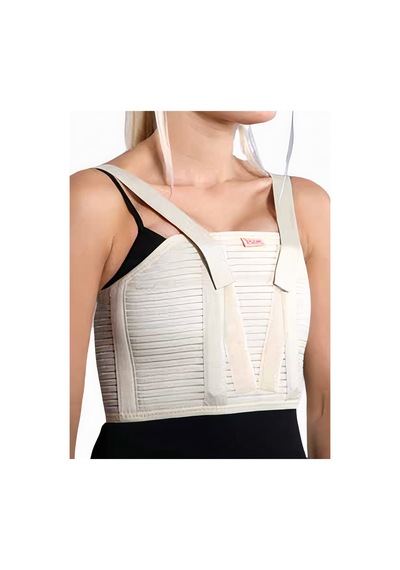 Çelik Destekli Göğüs Korsesi Beyaz