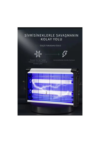 Elektrikli Led Li Sivrisinek Kovucu - Asılabilir Portatif Yapı, Gece Lambası Ve Sineksavar Özelliği