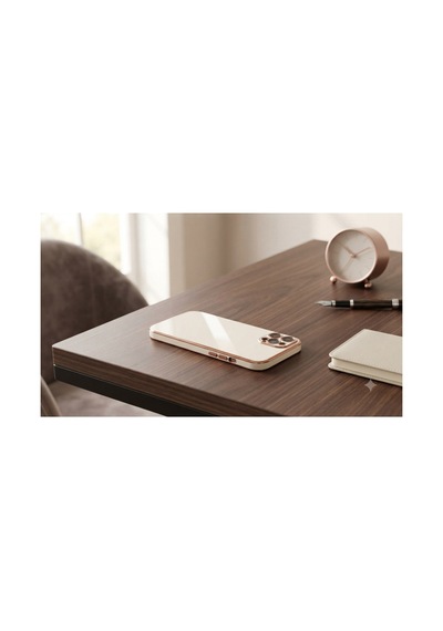 İphone 11 Uyumlu Rose Gold Detaylı Lüks Krem Telef Bksft82-08a4a1