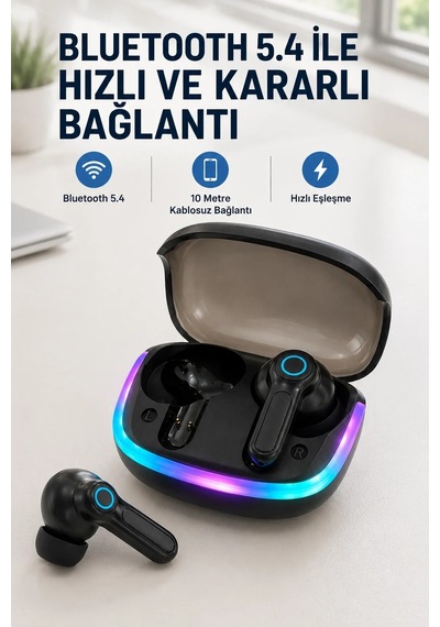 Ers Ws Bluetooth Kulaklık Quad Enc Hd Voice 500mah Şarj Kutulu Kablosuz Kulaklık