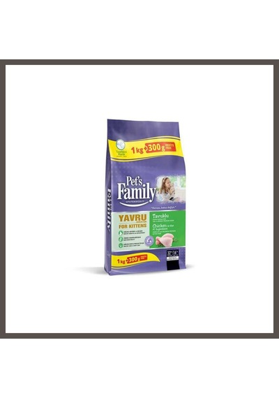 Pets Family Yavru Kedi Maması Tavuk 1000+300gr 1 Adet Nxrlvng