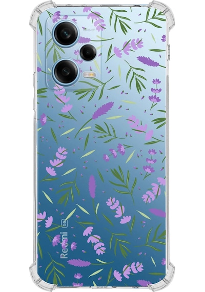 Prinrify Xiaomi Redmi Note 12 Pro 5g Water Color 3 Baskılı Şeffaf Köşe Korumalı Antişok Kılıf