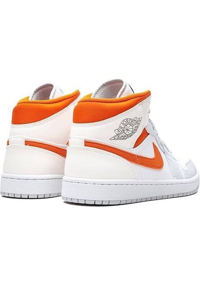 Nike Jordan 1 Mid Se Starfish Basketbol Ayakkabısı Beyaz - Turuncu