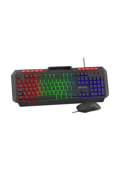 Knight Km-11b Rainbow Aydınlatmalı Kablolu Oyuncu Klavye & Rgb Mouse Set - Siyah