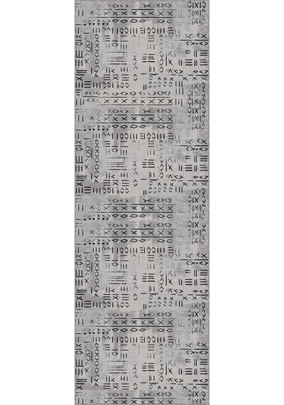 Gri Kaymaz Etnik Kesme Rulo Özel Ölçülü Yolluk Ar1378n11