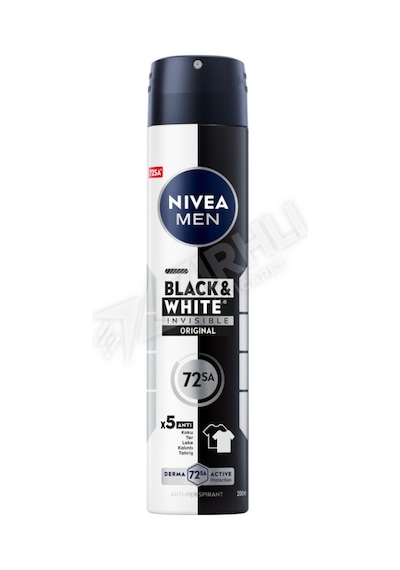 5 Adet Nivea Black & White İnvisible Erkek Deodarant 200 Ml