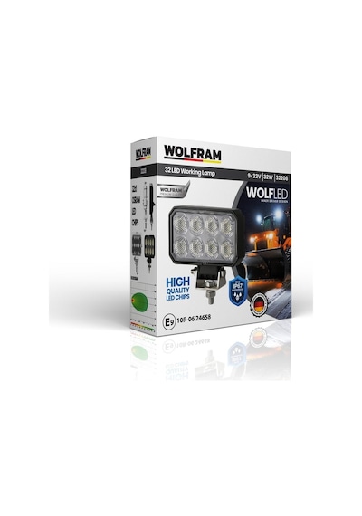 Wolfram Wolf Serisi 32208 Çalışma Lambası Dikdörtgen Maxsi 2720 Lümen Flood - Wolfram 32208
