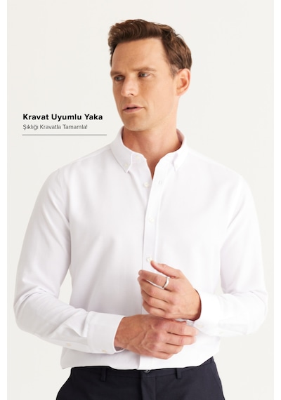 Ac&Co / Altınyıldız Classics Erkek Gömlek (465122575) Beyaz