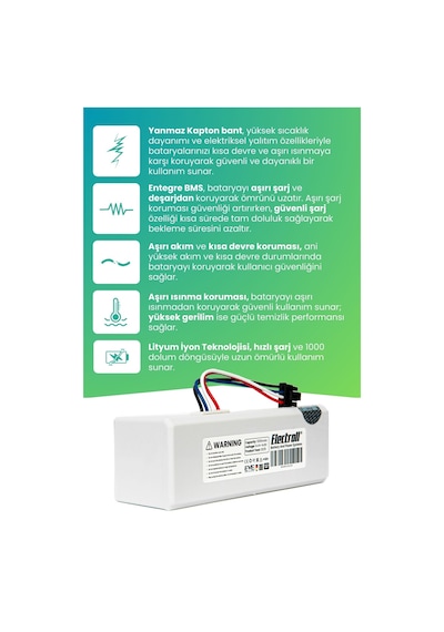 Xiaomi Mi Vacuum Mop 1c 2in1 Uyumlu Batarya Ultra Kapasite 3200mah