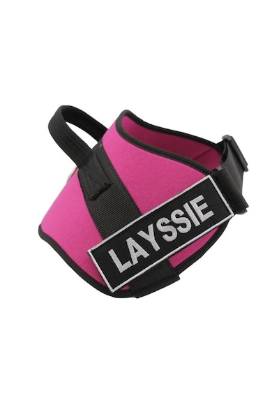 Kişiye Özel, Isimli K9 Köpek Tasması, Göğüs Tasması Pembe