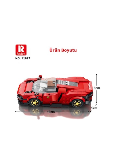 Reobrix Creator 11027 Ferrari Daytona Sp3 Spor Araba Yaratıcı Yapı Blok Seti Building Blocks - 350 Parça