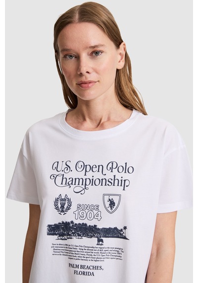 U.s. Polo Assn. Kadın Beyaz Tişört 50326032-vr013