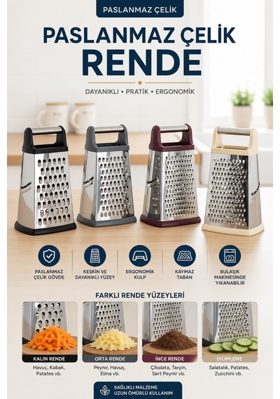 Jasper Jpr-125 Çelik Dörtgen 9 İnç Rende Renkli Gri