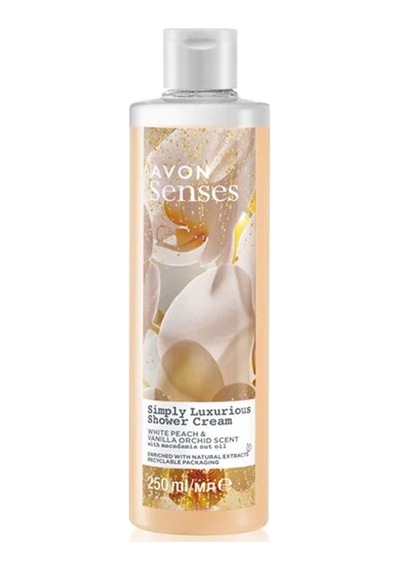 Avon Simply Luxurious Beyaz Şeftali Ve Vanilya Orkide Kokulu Duş Kremi 250 ML