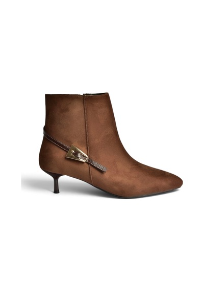 Fox Shoes Z518031102 Kahverengi Süet İnce Topuklu Kadın Bot