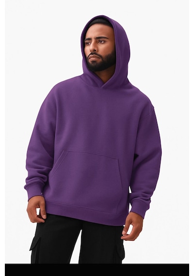 Benroma Ünisex Kapüşonlu Sweatshırt Mor