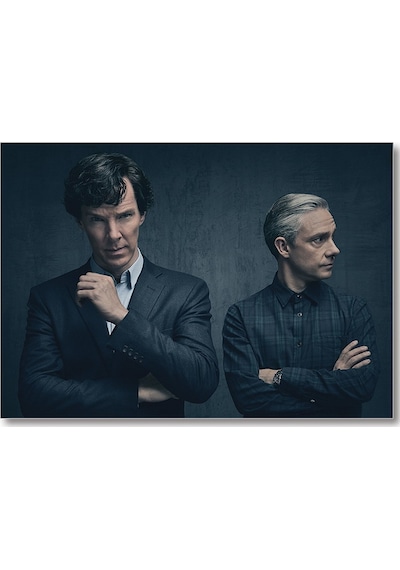 Cakasepetim Sherlock Holmes Ve Dr Watson Ahşap Mdf Tablo