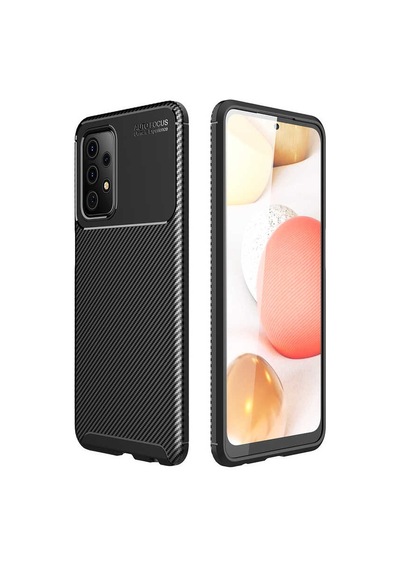 Coverzone Galaxy A52 İle Uyumlu Silikon Kılıf Kamera Korumalı Karbon Tpu Brimstone Ultra Slim Fit Delux Siyah