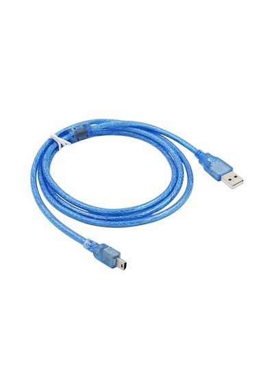 Pm-11937 Usb 5 Pin Geniş 1.5 Metre Mavi Şeffaf V3 Uç Kablo