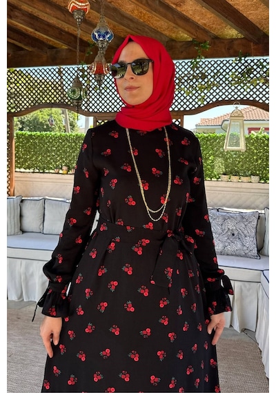 Rabia Şamlı Gül Siyah Elbise Normal