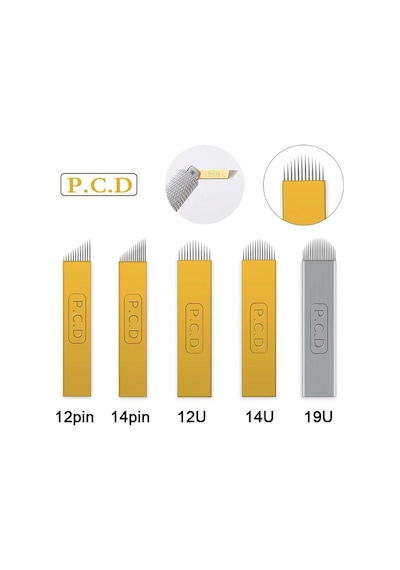 P.c.d 14 U Blade Gold Microblading İğnesi 100 Adet Diğer