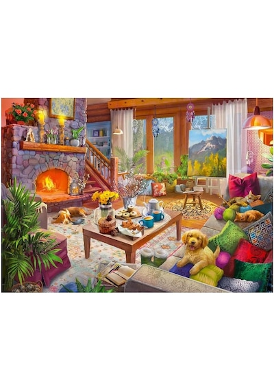 Ravensburger 1000 Parça Cozy Cablin Puzzle