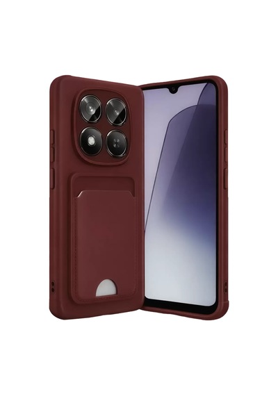 Xiaomi Redmi Note 15 4g Kelvin Kartvizitli Silikon - Bordo Renkli