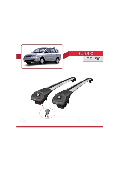 Kia Carens 2002-2006 Arası İle Uyumlu Ace-1 Ara Atkı Tavan Barı Gri
