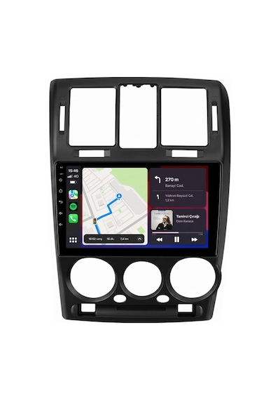 Hyundai Getz Android Siyah Multimedya 2003-2011 Carplay Android Auto Navigasyon 10gb Ram 256gb Pro 9"
