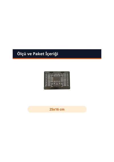 Trobus Motosiklet Plakalık Kare Plastik Çıtalı 25x16 Cm