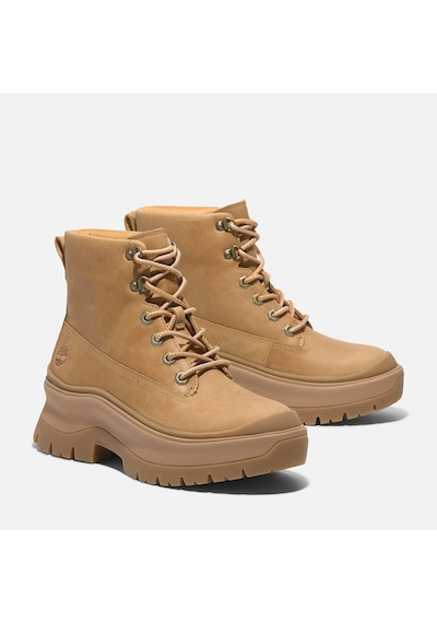 Timberland Roxie Lane Mid Lace Up Boot Kadın Bot-31866 Krem