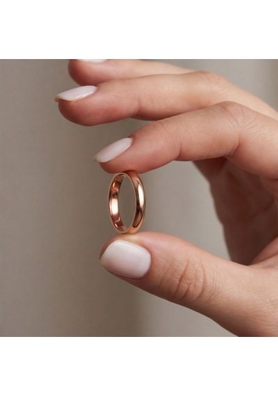 Çelik Alyans Yüzük Rose Yzk-218 Rose Gold