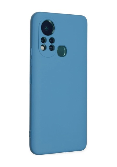 İnfinix Hot 11s Kılıf Nano İçi Kadife Silikon - Mavi 0.2M-Çok Renkli